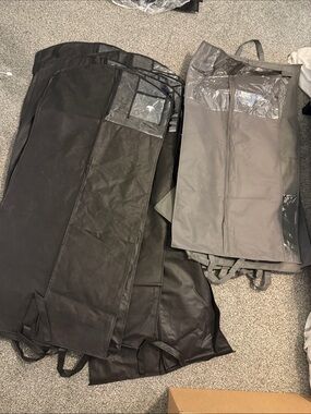 Set of Black and Gray Garment Bags